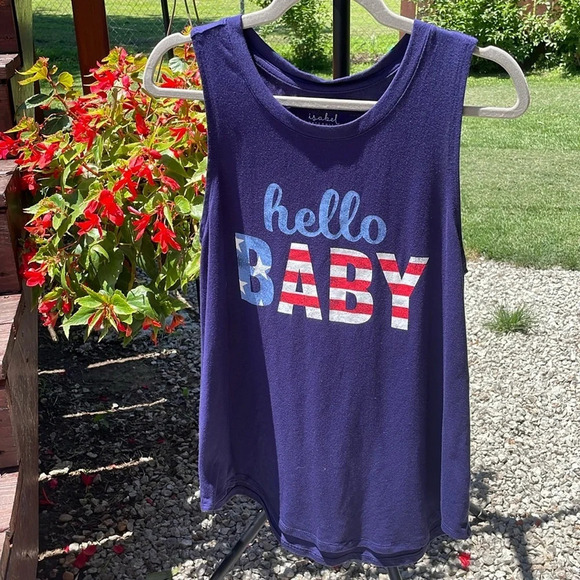 Isabel Maternity Medium Patriotic Tank M Isabel by Ingrid & Isabel EUC - Picture 5 of 8